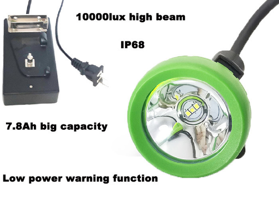 چراغ کلاهک معدن قابل شارژ MSHA 7.8Ah 10000lux چراغ درپوش شکار