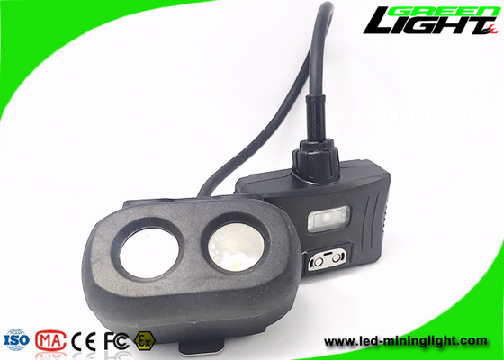 334lum صفحه نمایش OLED LED معدنچیان Cap Lamp دو پرتو USB شارژ 10.4Ah