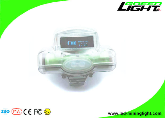 چراغ‌های معدنی LED بی‌سیم شفاف 13000 لوکس IP68 ضد آب Cree LED با چراغ جلوی ماینر صفحه نمایش OLED