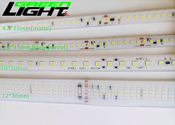 چراغ‌های نواری LED انعطاف‌پذیر 1100 لومن/متر 24 ولت سیلیکونی زیرزمینی 5050 RGB چراغ‌های نواری LED تغییر رنگ برای فضای باز