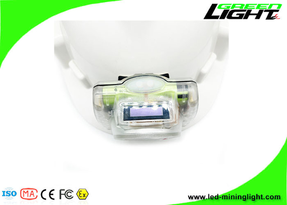 چراغ‌های معدن بی‌سیم IP68 لوکس 13000 چراغ‌های ماینر ضد انفجار چراغ‌های جلو OLED برای نمایش لوگوی زمان باتری برای کلاه‌های سخت