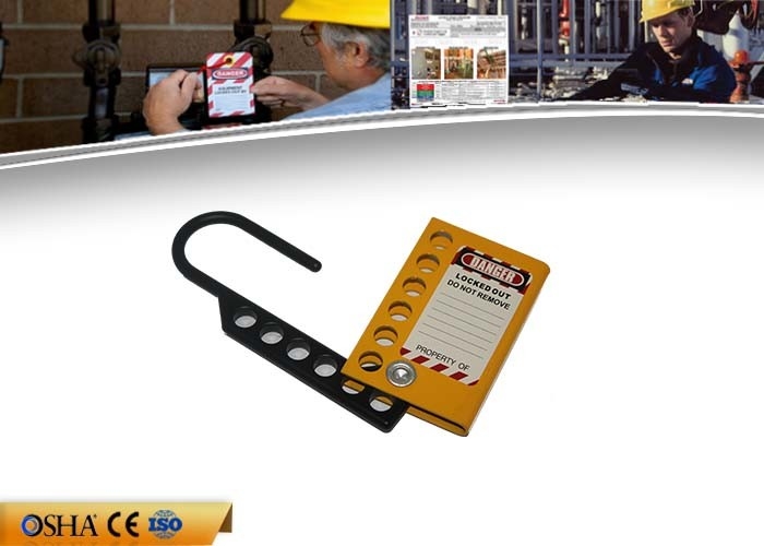 50 * 116 میلی متر آلومینیوم Lockout Tagout Hasp 6 عدد قفل قفل قید ضخیم 5 میلی متر