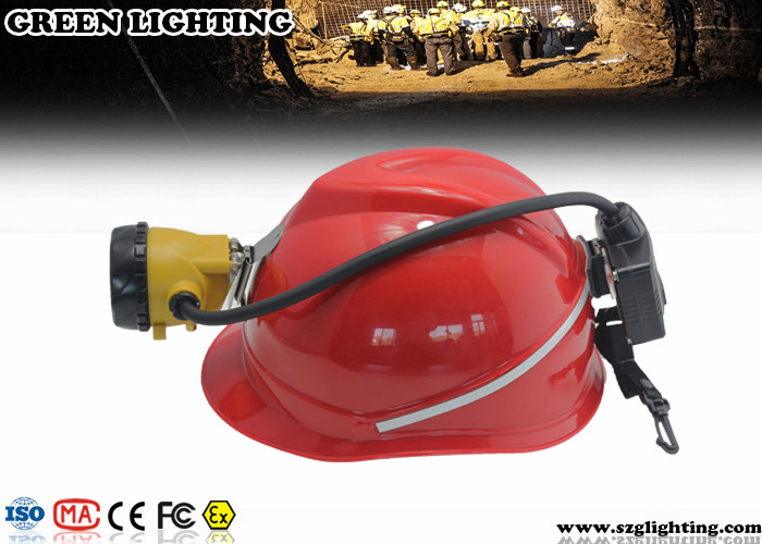 6.8Ah Semi Corded CREE LED Mining Light با چراغ اخطار عقب 15000 Lux