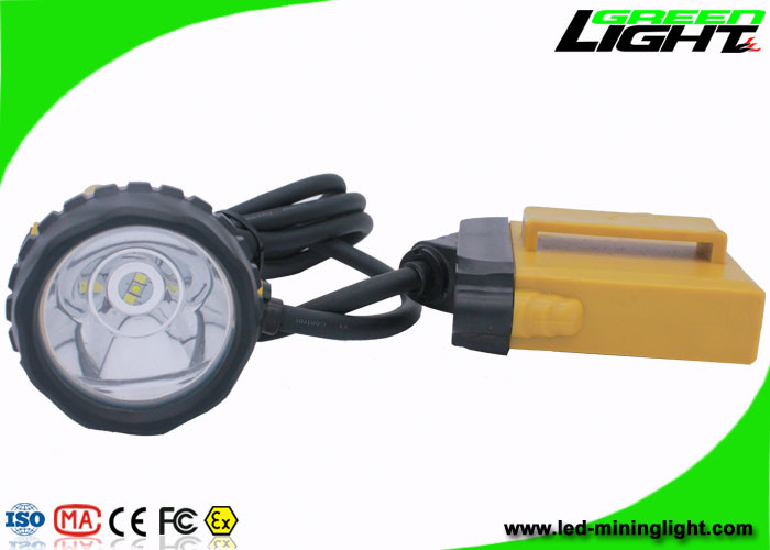 چراغ معدن ضد انفجار چراغ جلو قابل شارژ LED 25000 Lux با باتری لیتیوم یون 10.4 Ah
