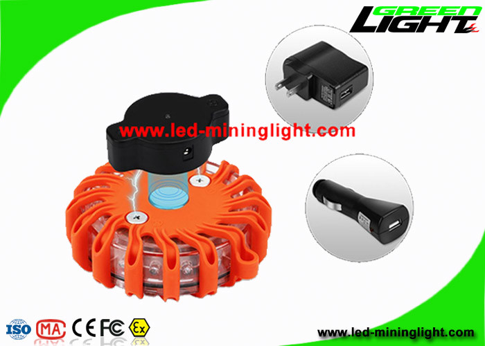 چراغ چشمک زن چراغ برق ایمنی LED نارنجی مغناطیسی برای هشدار اضطراری کنار جاده