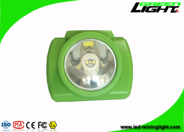 13000lux Brightness Miners Cap Lamp Green Cordless 3.7V with PC Shell