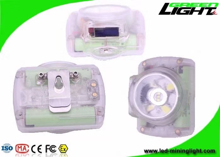 480mA Miners Cap Lamp مدت زمان طولانی کار با صفحه نمایش دیجیتال OLED USB قابل حمل 4 ساعت شارژ سریع