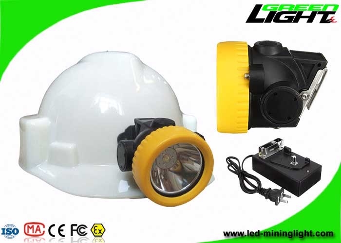 IP68 5000lux ABS Material Led Mining Headlamp 2.2Ah باتری با 15 ساعت روشنایی