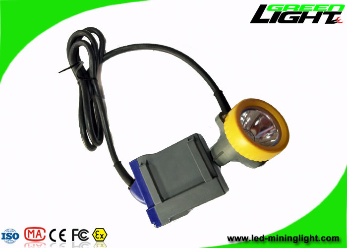 Hard Hat Coal Miners Headlamp 15000lux High Light 6.6Ah باتری قابل شارژ لیتیوم یونی
