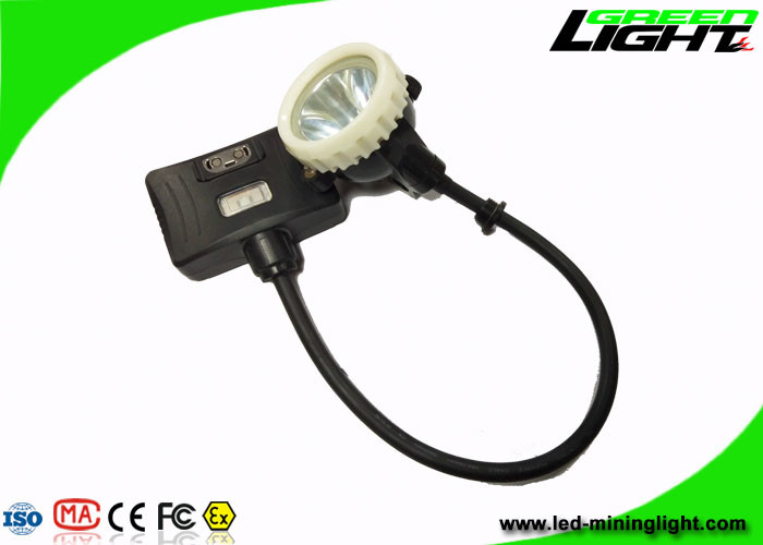 5.2Ah LED Mining Cap Light چراغ 10000lux روشنایی پرتو IP68 با طناب ایمنی
