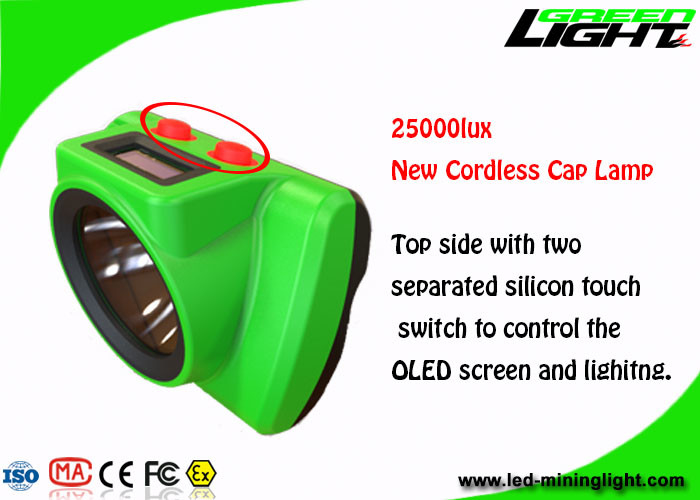 چراغ جلو کلاه سخت بی سیم کوچک IP68 25000lux با روشنایی بالا GLC-6S