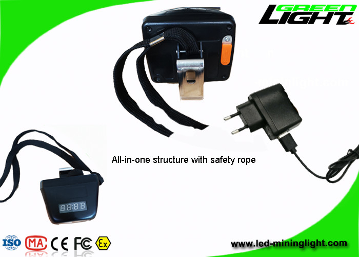 8000lux High Lightness Miners Cap Lamps بی سیم سبک وزن صفحه نمایش دیجیتال PC