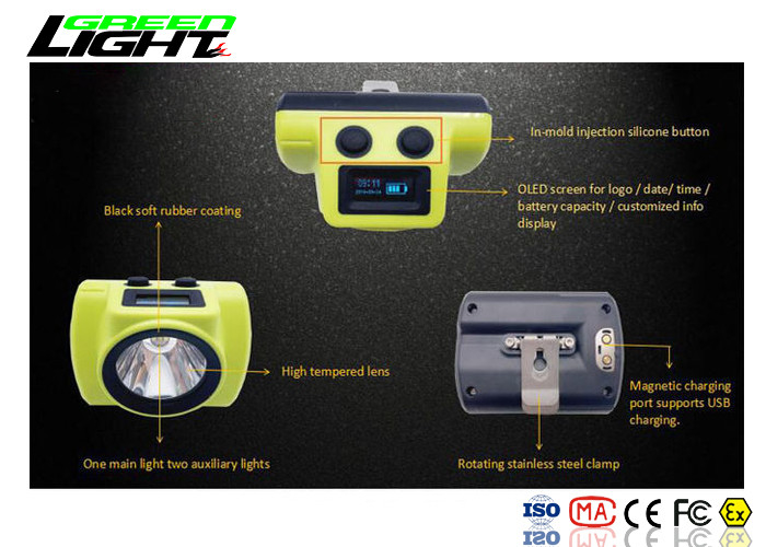 شارژر USB بی سیم چراغ جلو LED قابل شارژ Cree برای اجرای سبک کلاه سخت